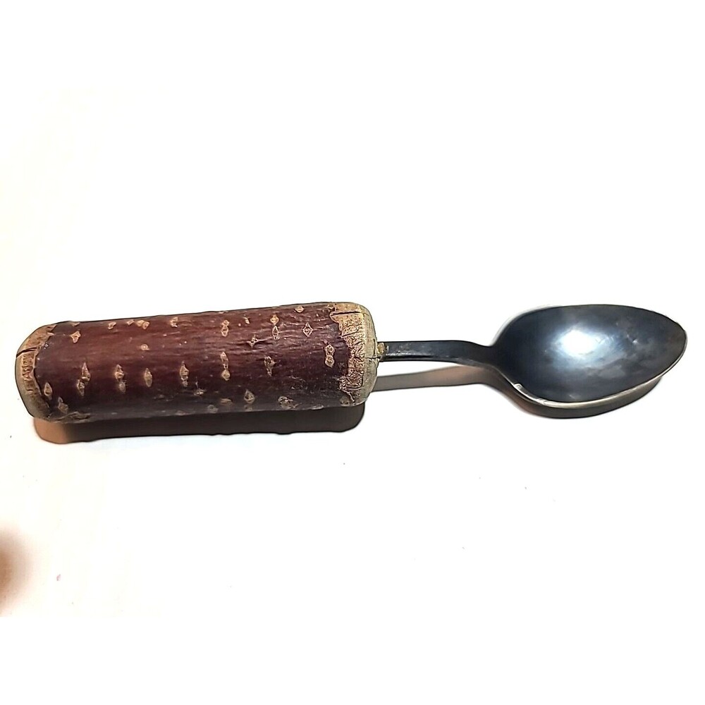 RARE Vintage Oneida Ltd Wood Kids Baby Spoon Unique